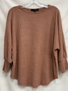 Fred David Women's Ribbed Knit Sweater - Dusty Rose